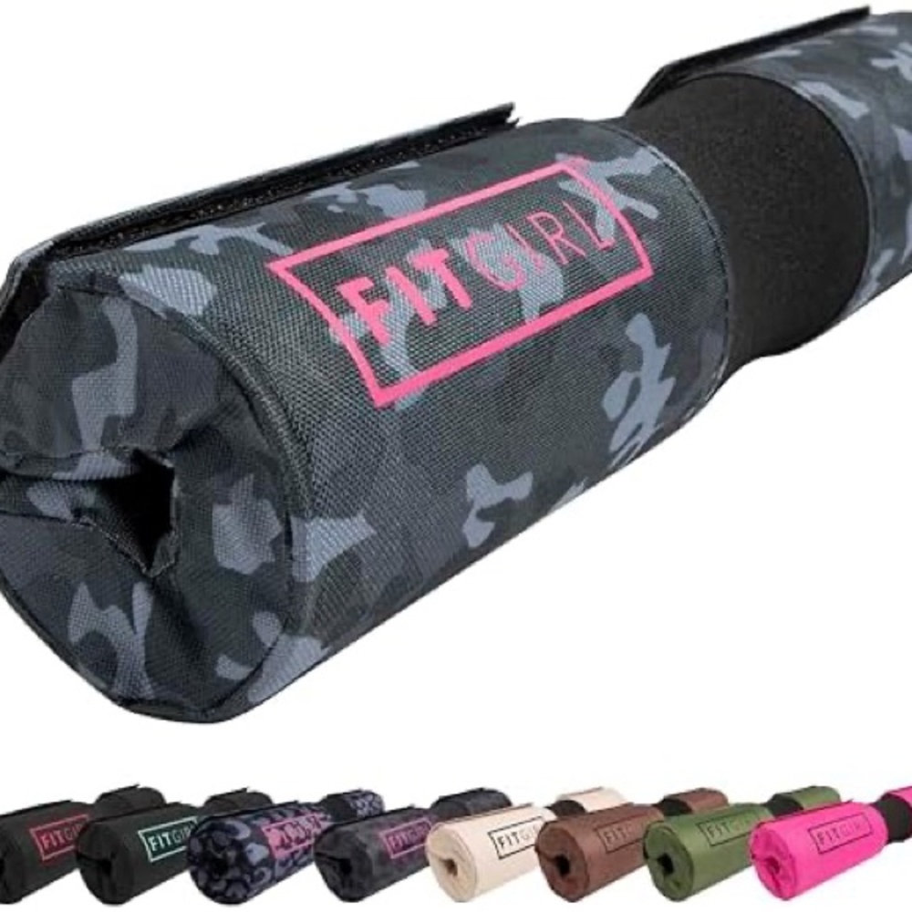 Camo Barbell Pad - Black and Pink